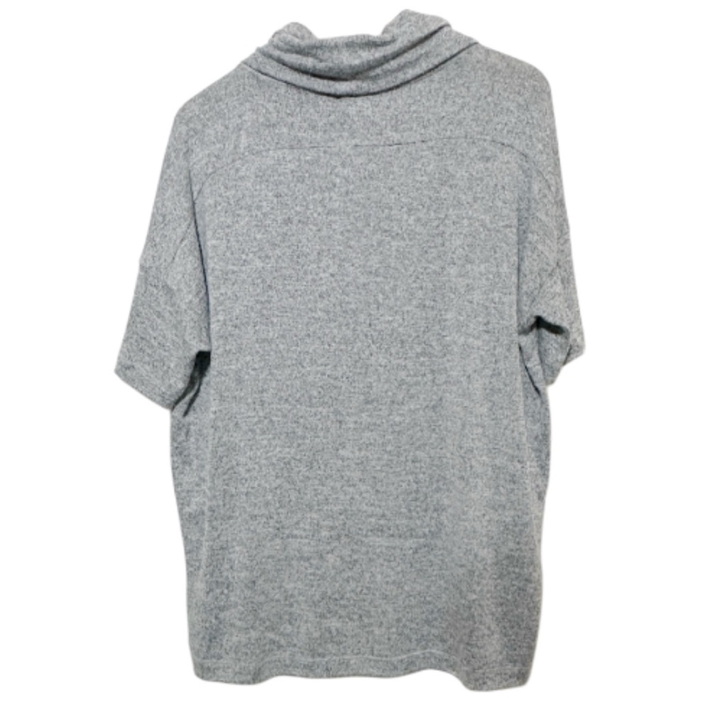 Rag & Bone Heather Gray Knit Cowl Neck High-Low Short Sleeve Light Sweater Top M - Picture 4 of 6
